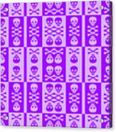 Purple Skull And Crossbones Pattern Acrylic Print