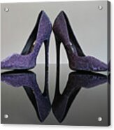 Purple Stiletto Shoes Acrylic Print