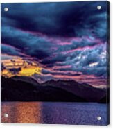 Purple Sunset At Summit Cove Acrylic Print