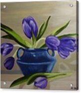 Purple Tulips Acrylic Print