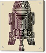 R2d2 - Star Wars Art - Purple Acrylic Print
