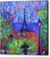 Rain In Paris Acrylic Print