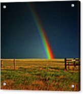 Rainbow In A Field 001 Acrylic Print