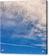 Rainbow In The Clouds #rainbow #sky Acrylic Print