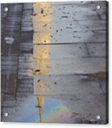 Rainbow Love Reflection Acrylic Print