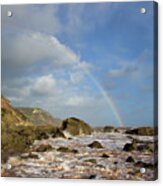 Rainbow Over Dunscombe Cliff Acrylic Print