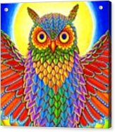 Rainbow Owl Acrylic Print