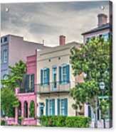 Rainbow Row In Historic Downtown Charleston South Carolina Acrylic Print