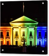 Rainbow White House  - Washington Dc Acrylic Print