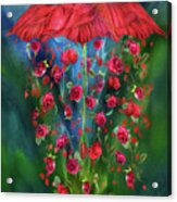 Raining Roses Acrylic Print