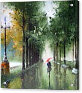 Rainy Autumn Acrylic Print