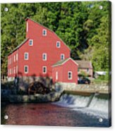 Rariton River And The Red Mill - Clinton New Jersey Acrylic Print