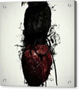 Raven And Heart Grenade Acrylic Print