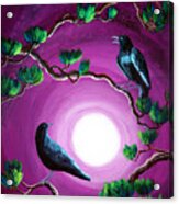 Ravens On A Summer Night Acrylic Print