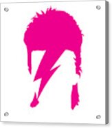 David Bowie -rebel Rebel #1 Pink Acrylic Print