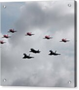 Red Arrows F35 And Typhoons Acrylic Print