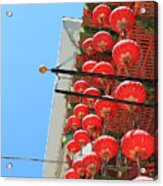 Red Chinese Lanterns Acrylic Print