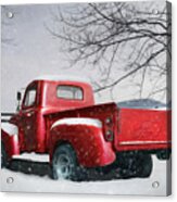 Red Ford Pickup Acrylic Print