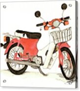 Red Motor Bike Acrylic Print