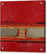 Red Riley Collage Square 2 Acrylic Print