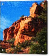Red Rocks Number Four In Faye Canyon Acrylic Print