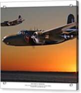Red Sky At Morning - Titled Usaaf 312bg Version Acrylic Print