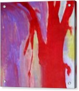 Red Tree Abstract Acrylic Print