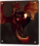 Red Wine Dragon Acrylic Print