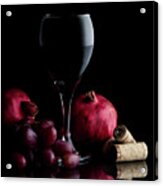 Red Wine With Fruit Acrylic Print