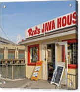 Reds Java House And The Bay Bridge At San Francisco Embarcadero Dsc5761 Acrylic Print