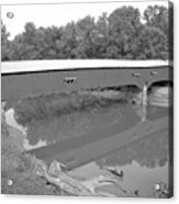 Reflections In Sugar Creek Black And White Acrylic Print