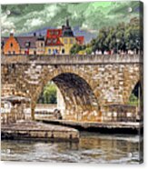 Regensburg Stone Bridge Acrylic Print