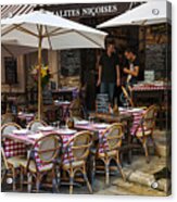 Restaurant On Rue Pairoliere In Nice Acrylic Print