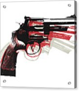 Revolver On White - Right Facing Acrylic Print