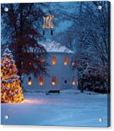 Richmond Vermont Round Church At Christmas Acrylic Print