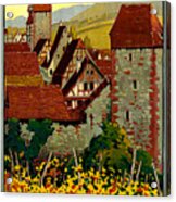 Riquewihr, Alsace, France, Travel Poster Acrylic Print