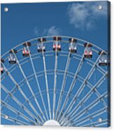 Rise Up Ferris Wheel In The Clouds Seaside Nj Acrylic Print