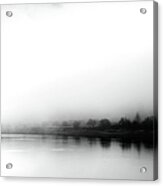 River Mist Haiku Acrylic Print