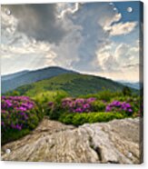Roan Mountain Rays- Blue Ridge Mountains Landscape Wnc Acrylic Print