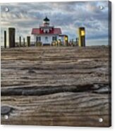 Roanoke Marshes Lighthouse At Sunrise Acrylic Print