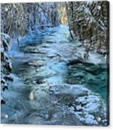 Robson River Icy Waters Panorama Acrylic Print