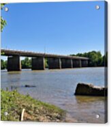 Rock In The River Acrylic Print