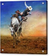 Rodeo Cowboy Acrylic Print