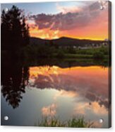 Rollinsville Sunset Reflections Acrylic Print