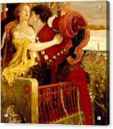 Romeo And Juliet Parting On The Balcony Acrylic Print