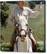 Ronald Reagan On Horseback Acrylic Print