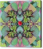 Rose Leaf Mandala Acrylic Print