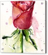 Rose Watercolor Acrylic Print