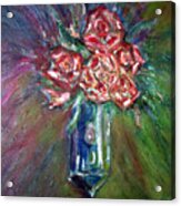 Roses In A Vase Acrylic Print