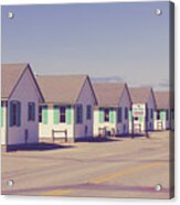 Row Of Vintage 1930s Beach Cottages On Cape Cod Acrylic Print